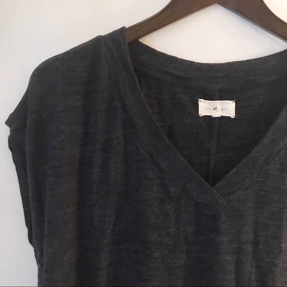 Blue Grey V-neck